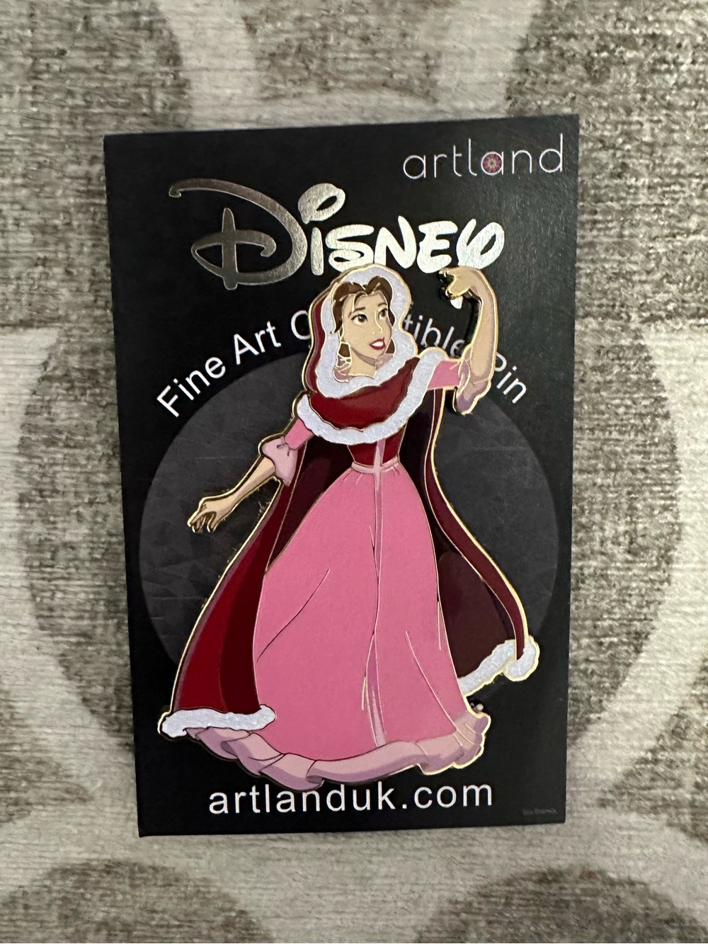 Disney Artland Belle's Winter fine art collectible pin. Limited edition 125